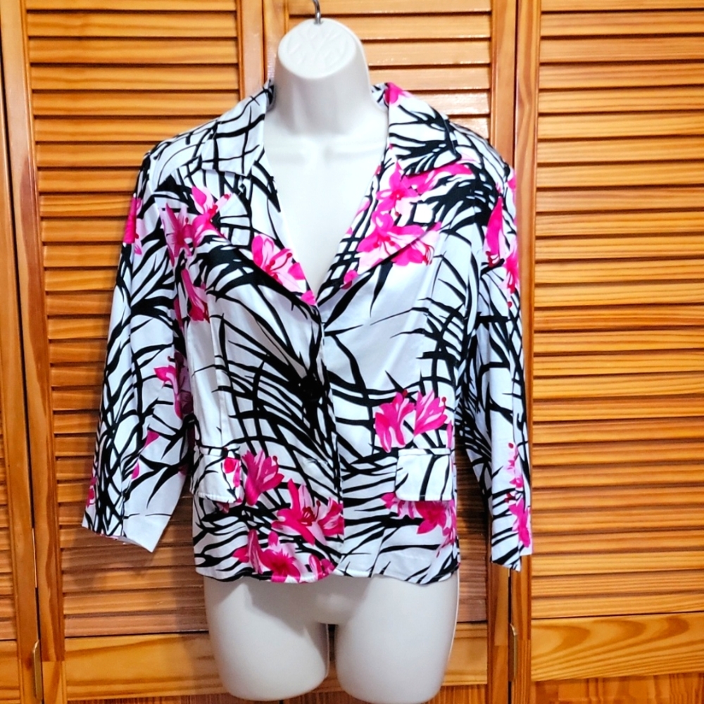 Elementz Tropical Floral Jacket sz Large